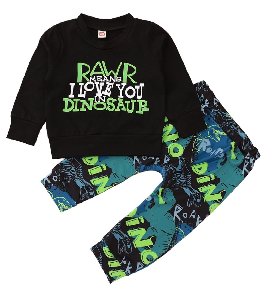 Kids Boy Long Sleeve Cartoon Tracksuit