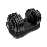 Ativafit Adjustable Dumbbell Fitness Dial Dumbbell with Handle and Weight Plate (Black)