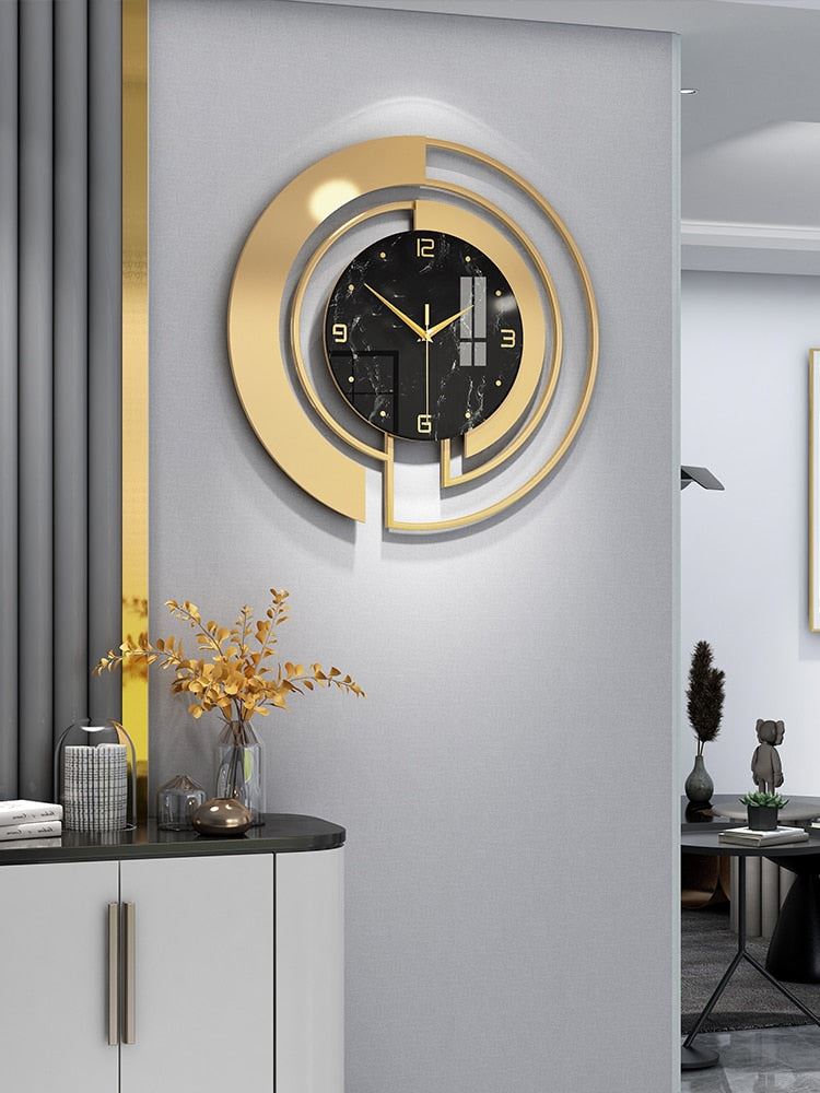 Modern Light Luxury Wall Clock Home Living Room Decoration Clock