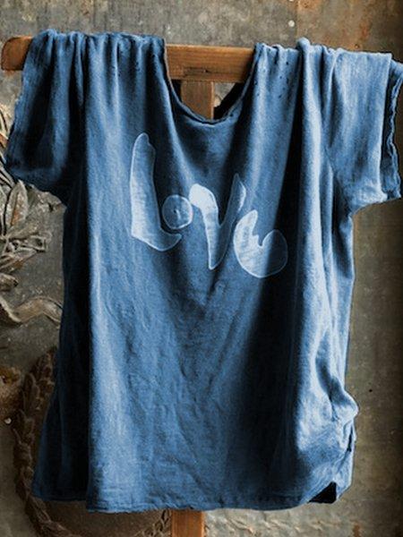 Letter Casual Shirts & Tops