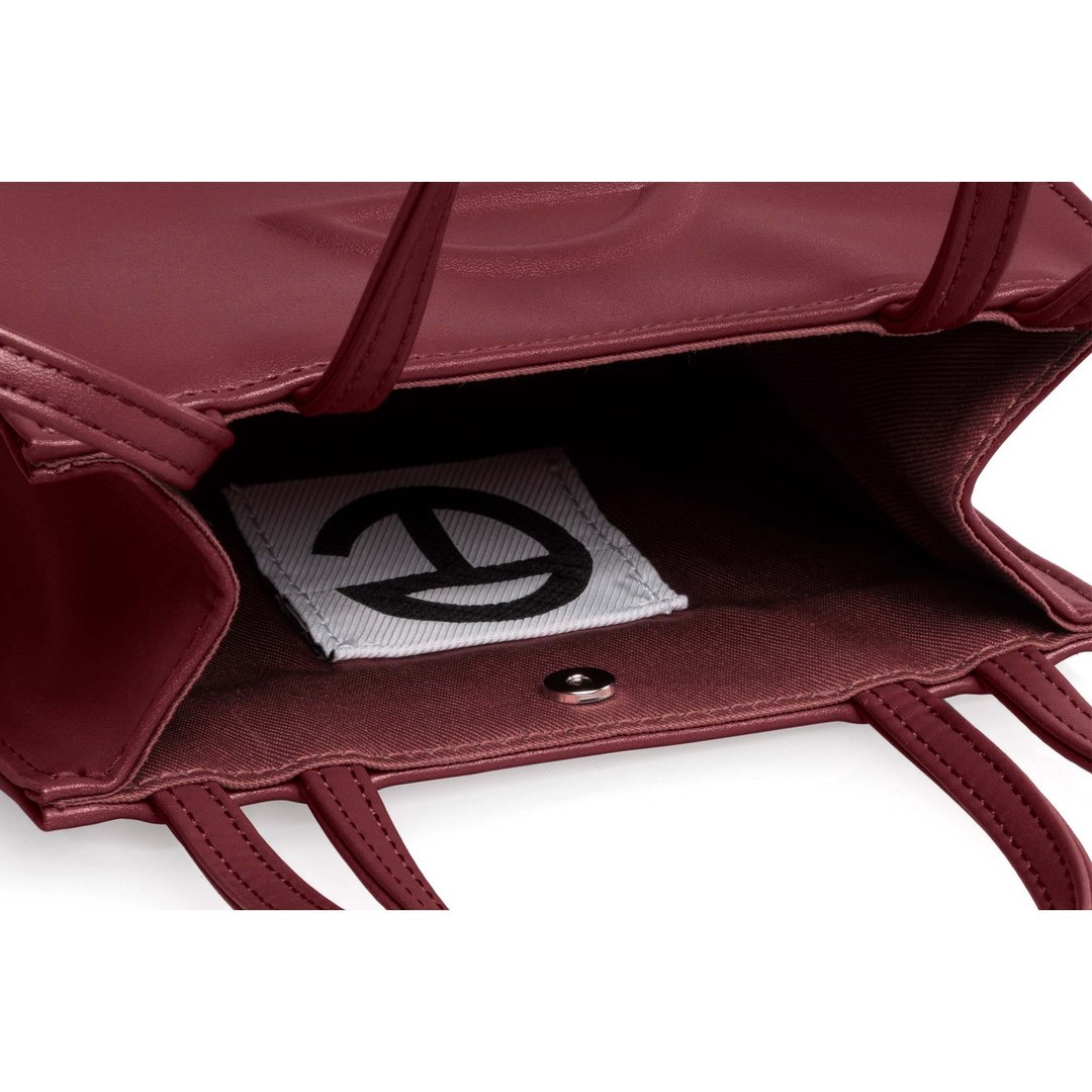 Small Oxblood Shopping Bag