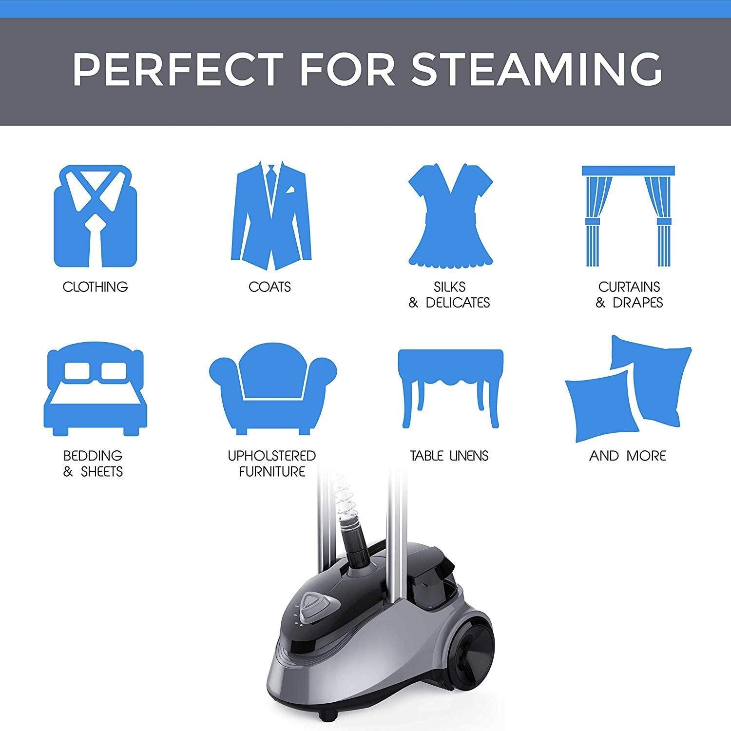 PurSteam Garment Steamer Professional Heavy Duty Industry Leading 2.5 Liter