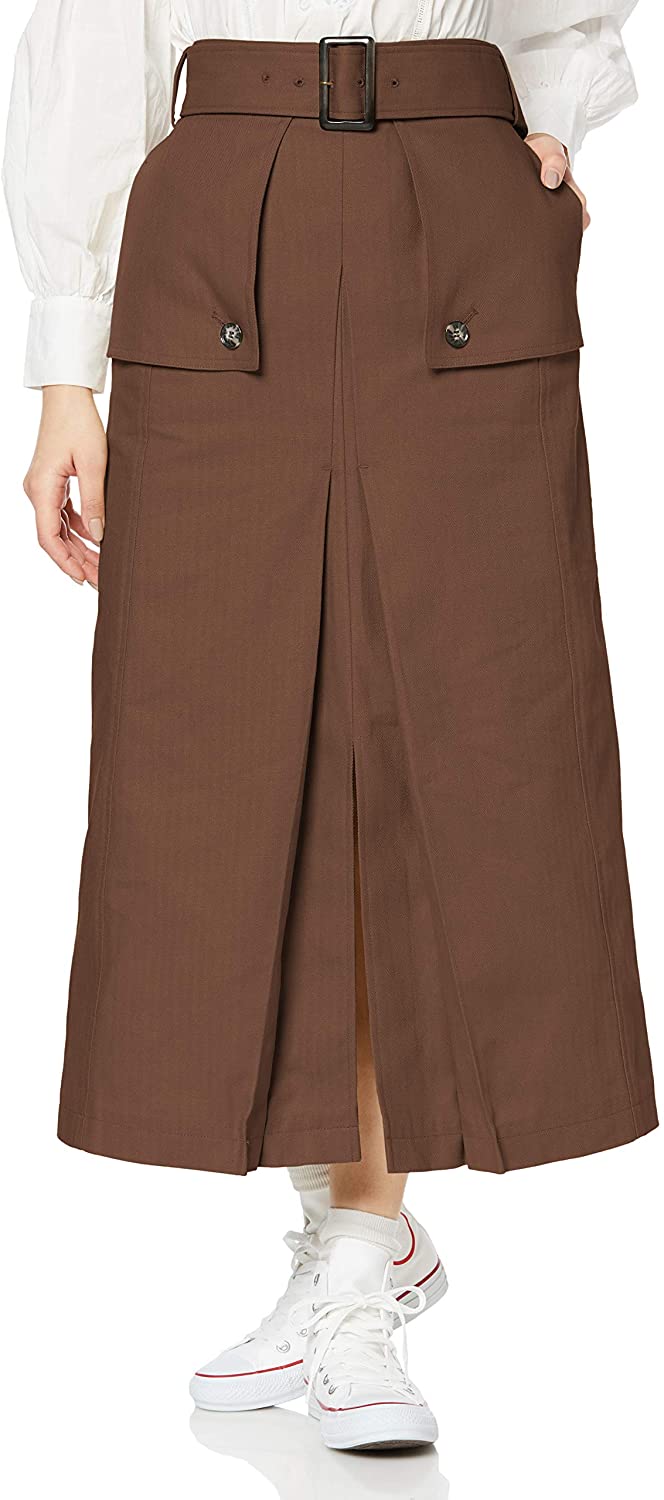 Lily Brown 翻盖设计工作裙 LWFS195109 女式 Automatic 08 Women's Ring White Silver AR/products003 Summer Women Chiffon Beach Playsuits V neck print floral female jumpsuits loose holiday