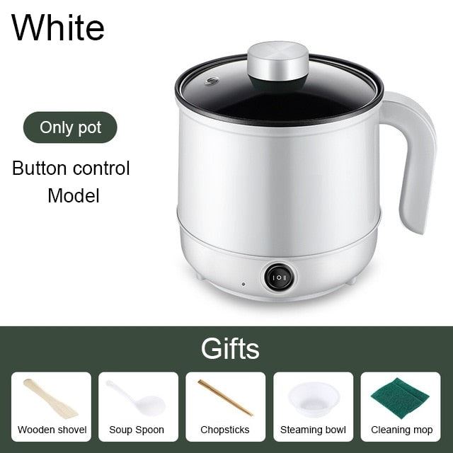 Household MultiCooker Electric Skillet Stainless Steel Rice Cooker Hotpot Noodles Soup Pot Eggs Food Steamer