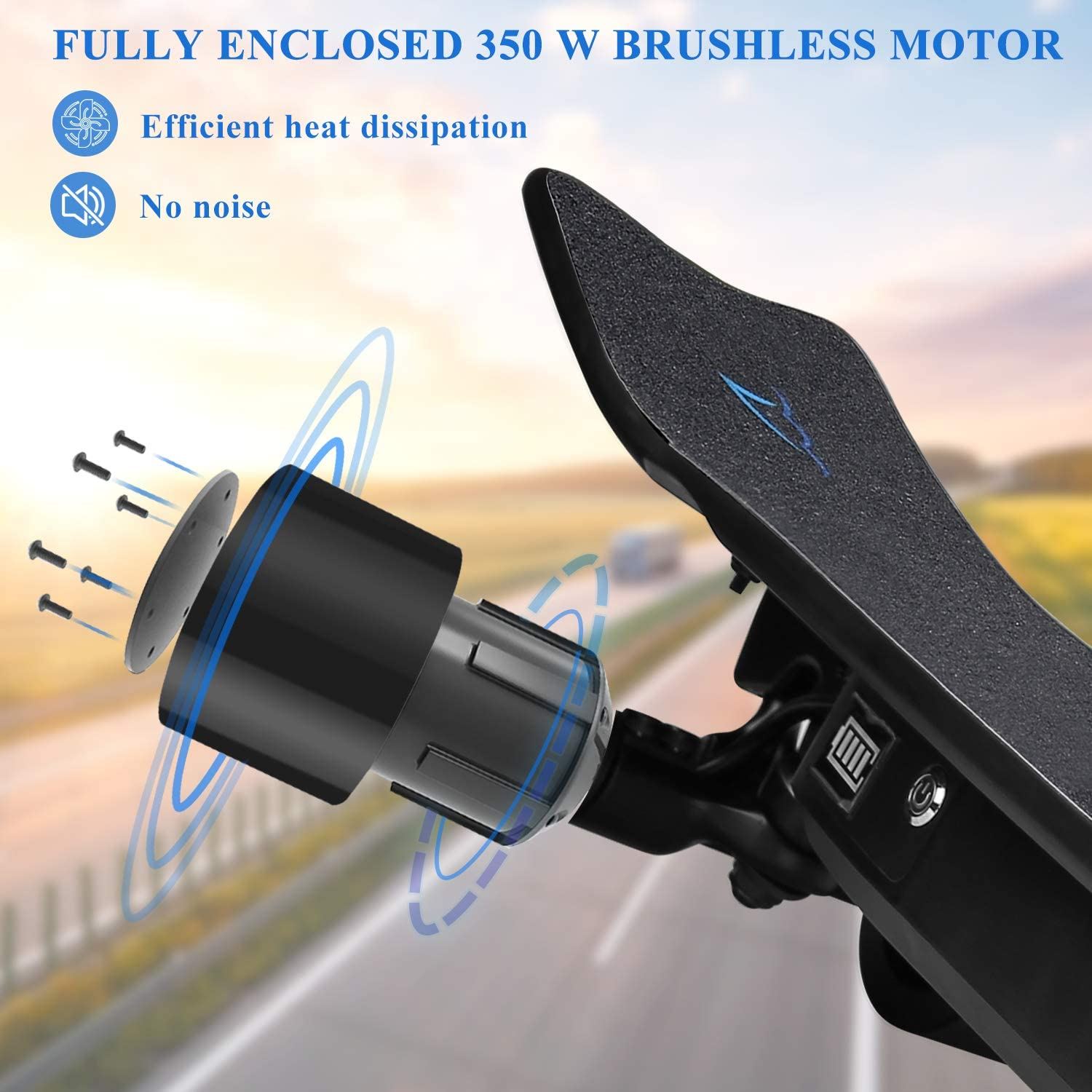 7 Layers Maple E Skateboard with Wireless Remote Control(US Stock)