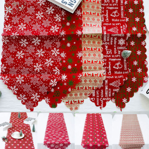 Linen Christmas Home Table Decor Tablecloth