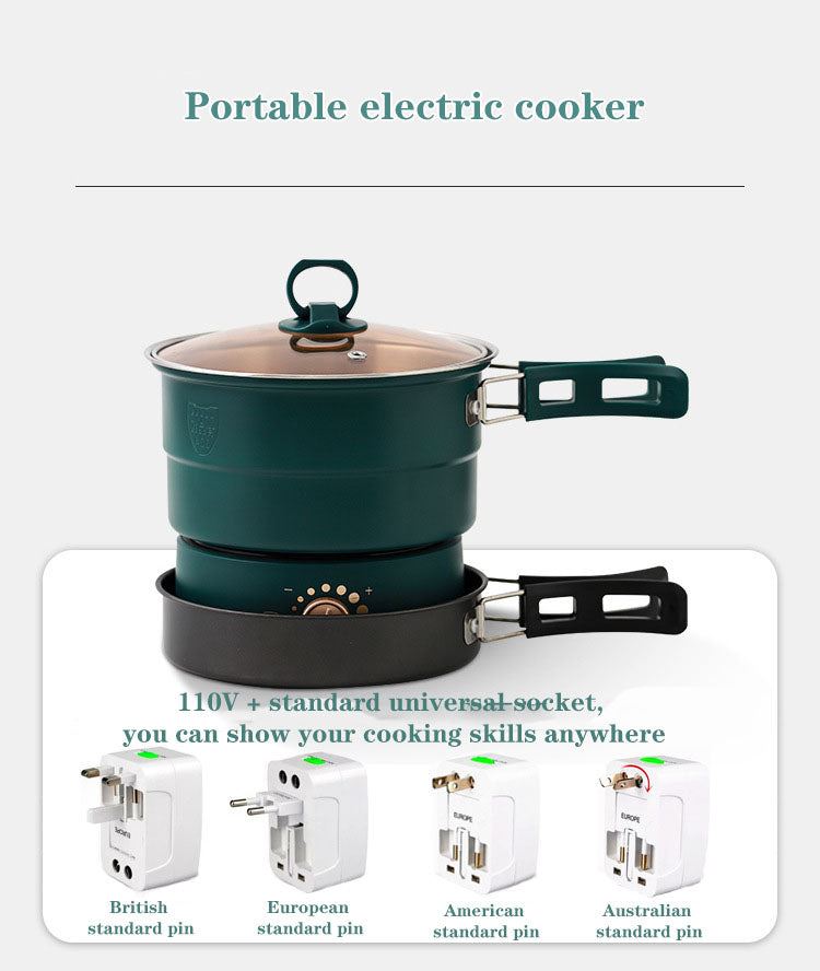 110V Multicooker Electric Skillet Fry Stew Soup Pot Multifunctional Rice Steamer Hot Pot Detachable