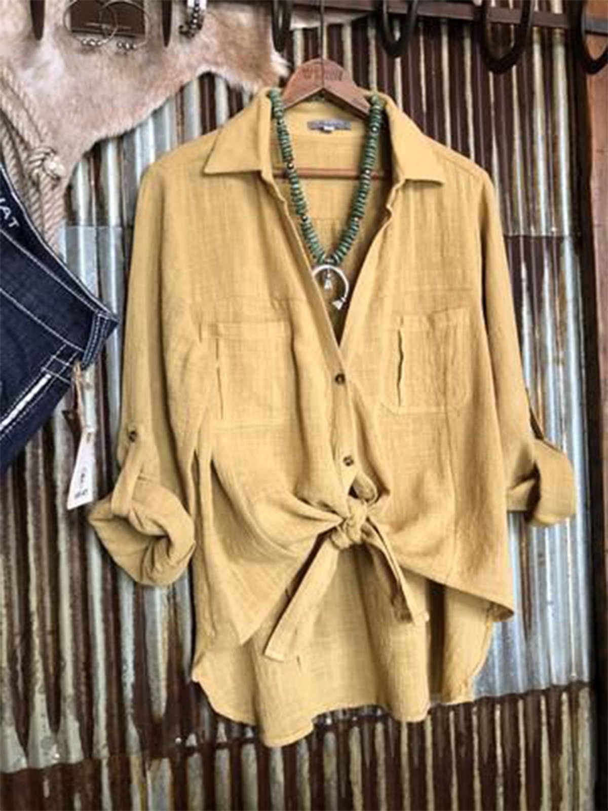 Casual loose long sleeve shirt