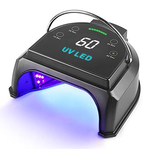 LED Gel Nail Curing Dryer, Wireless Nail Polish Machine Light with 45