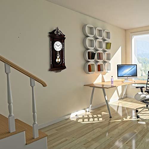 Pendulum Grandfather Wood Wall Clock with Chime