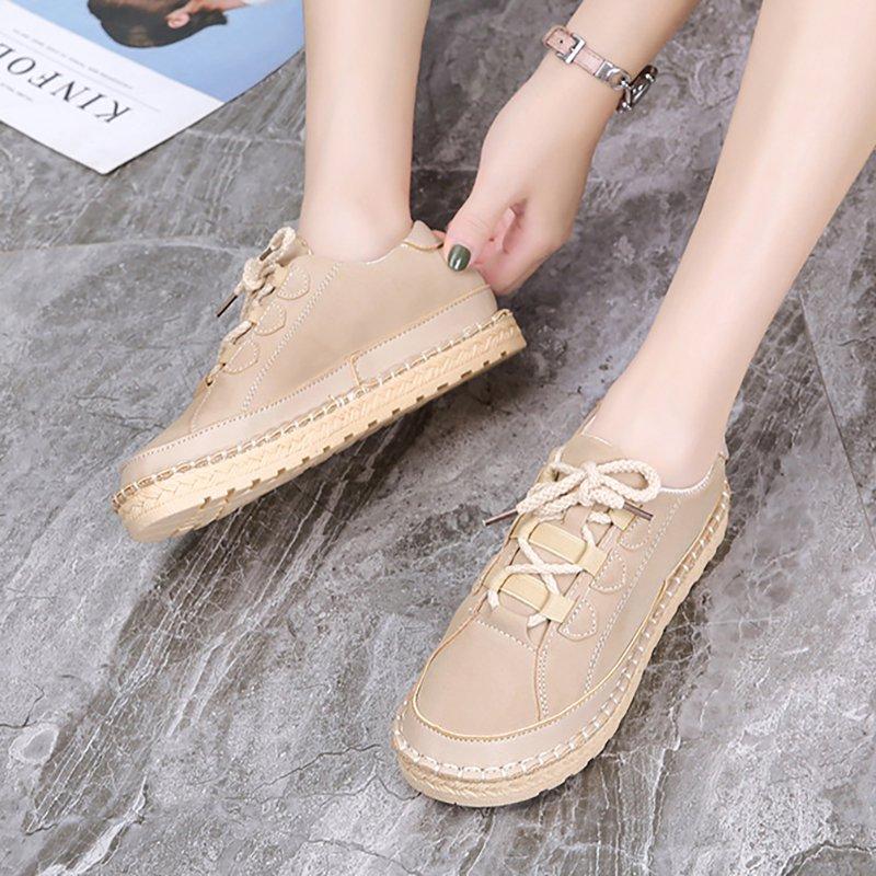 Women Flocking Sneakers Casual Comfort Lace Up Shoes