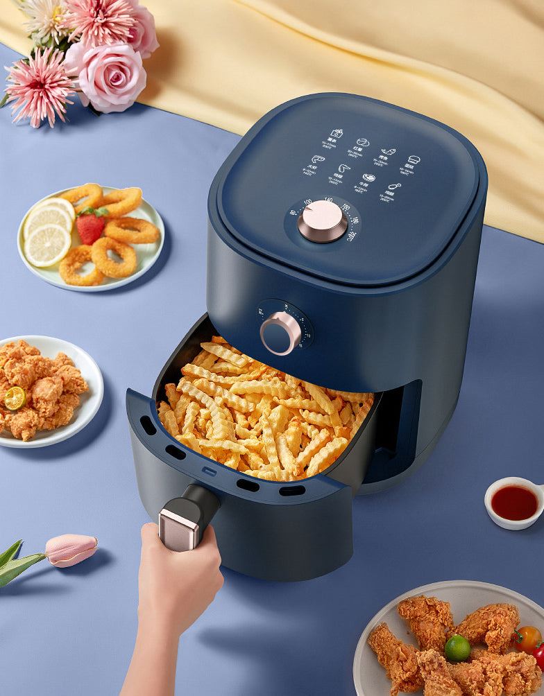 Air Fryer Electric Oven Multi-Functional No Smoke Oil Free Fryer Pizza Potatoes Fries Chicken Wings Baking Machine