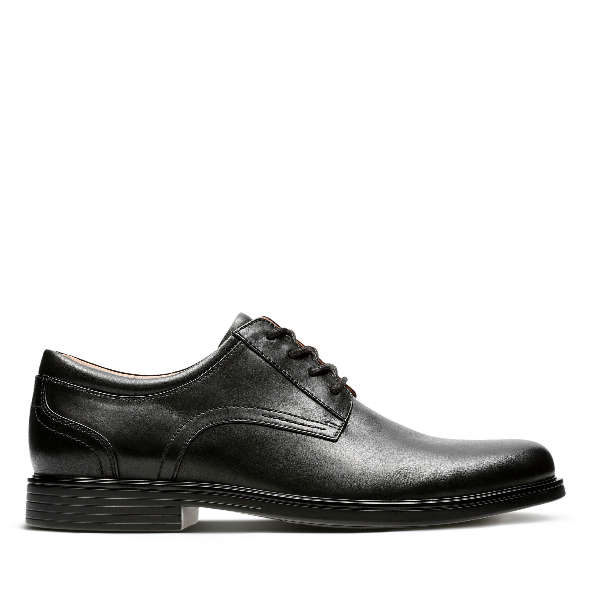 Men Glement Seam Black Leather