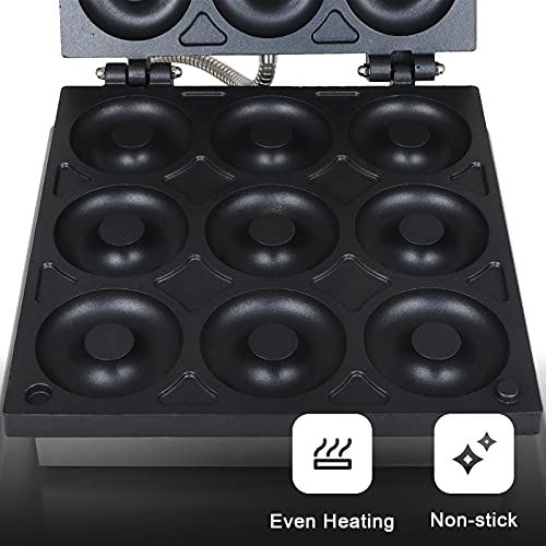 generic Commercial Doughnut Baker Maker Machine 9 Holes 2.2KW 110V