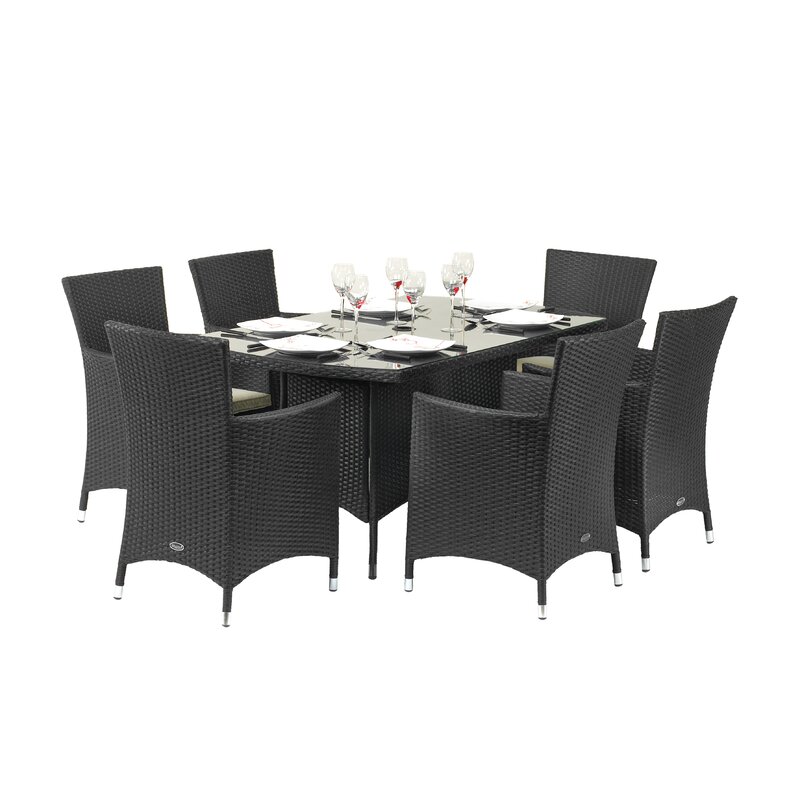 Rectangular 6 - Person 150Cm Long Dining Set with Cushions