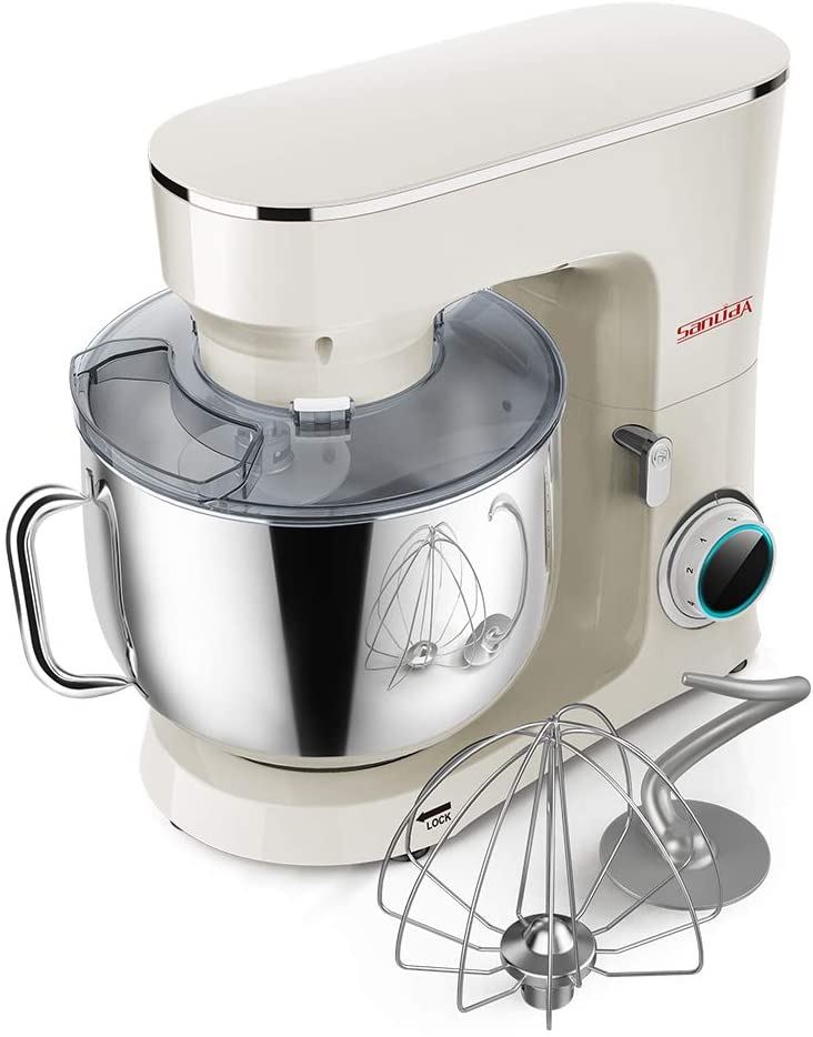 SanLidA Stand Mixer, 9.5 Qt. Electric Kitchen Mixer with Dishwasher, 9.5 QT / 9.5 QT / Cream White
