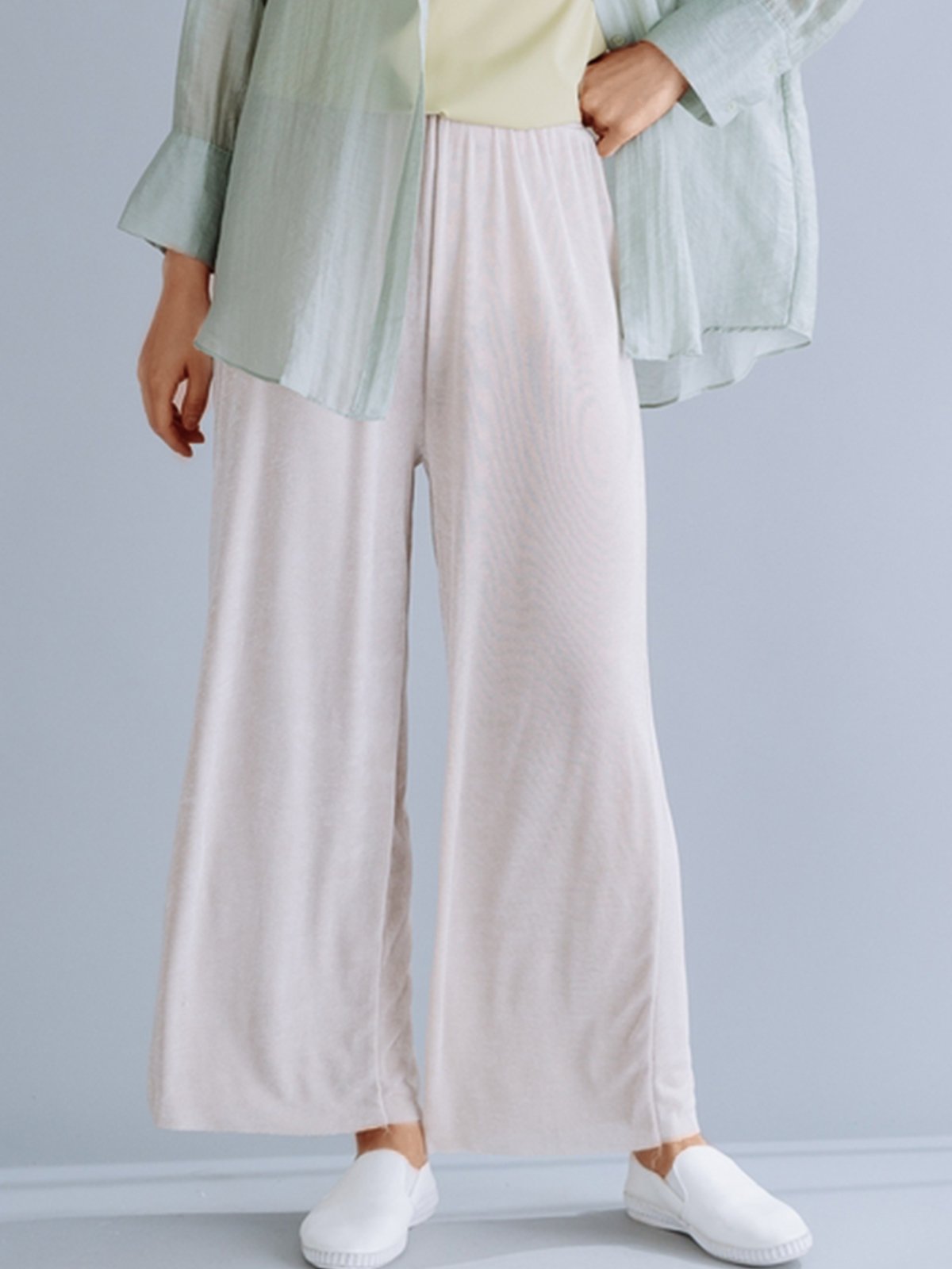 Plus Size Women Plain Casual Pants