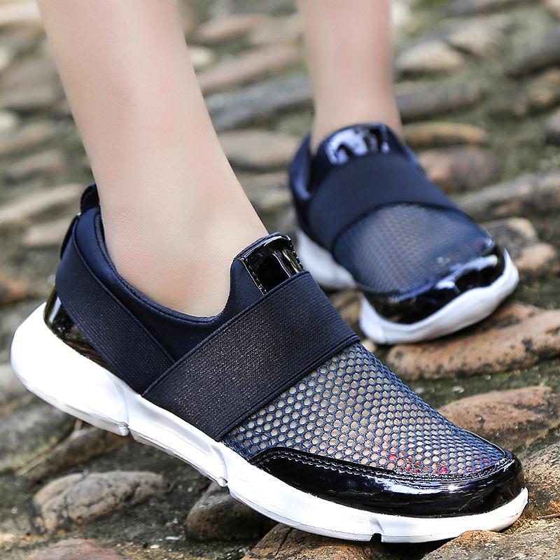 Women Mesh Fabric Sneakers Casual Comfort Plus Size Shoes