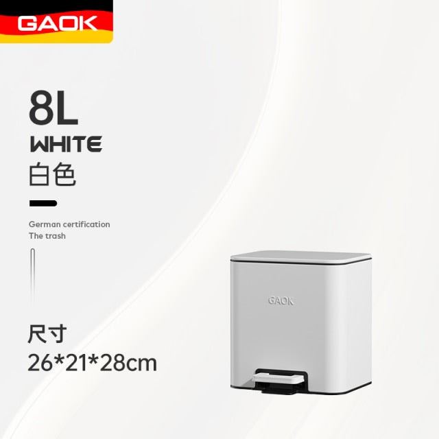 Kitchen Large Capacity Stainless Steel Step Trash Can Household Pedal Living Room