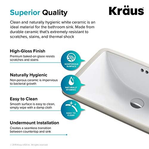 Elavo Bathroom Undermount Sink, 21 Inch, 24 Inch , White