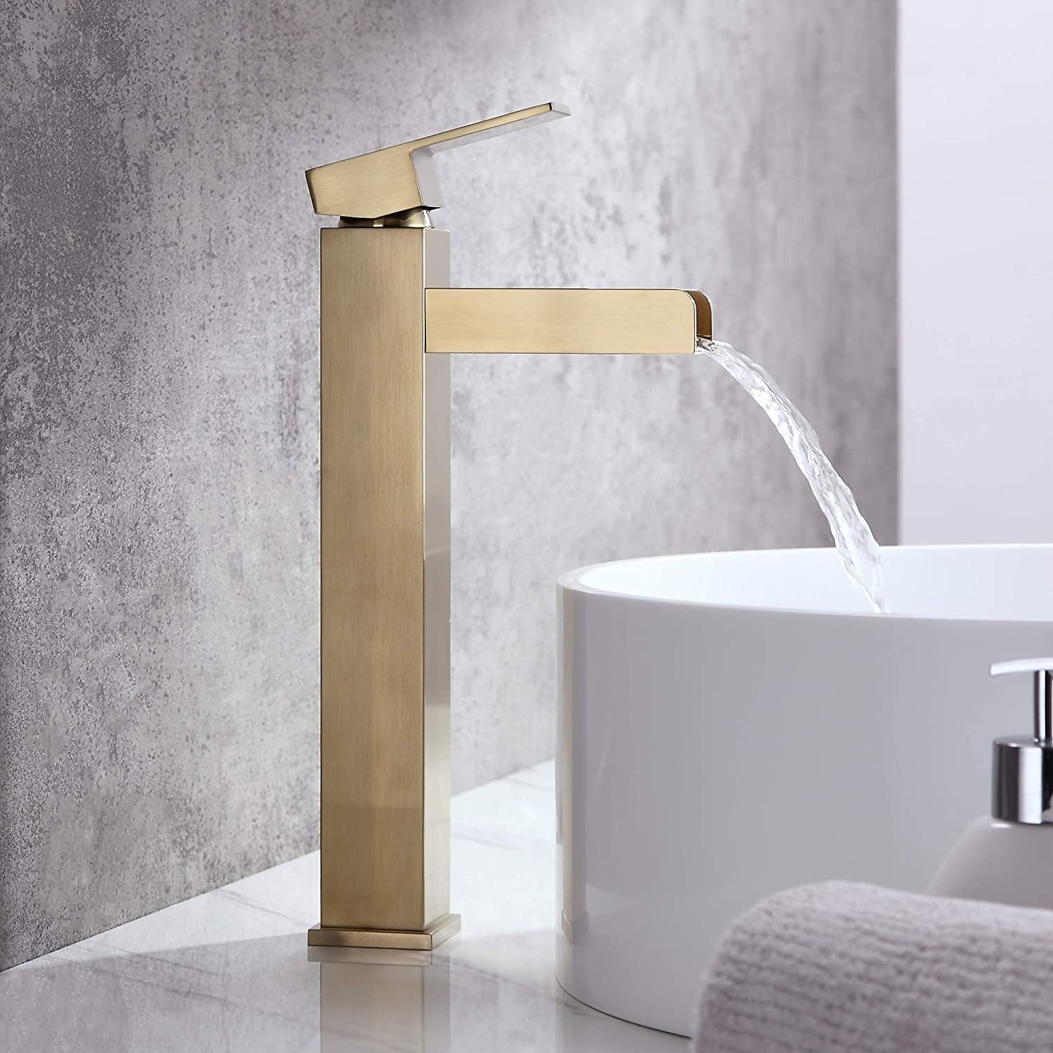 Hole Bathroom Faucet in Brushed Gold Finish cUPC Certified
