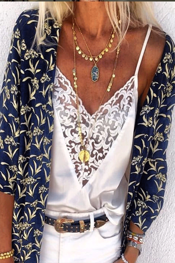 Women's Commuting Printed Color Long Sleeve Cardigan