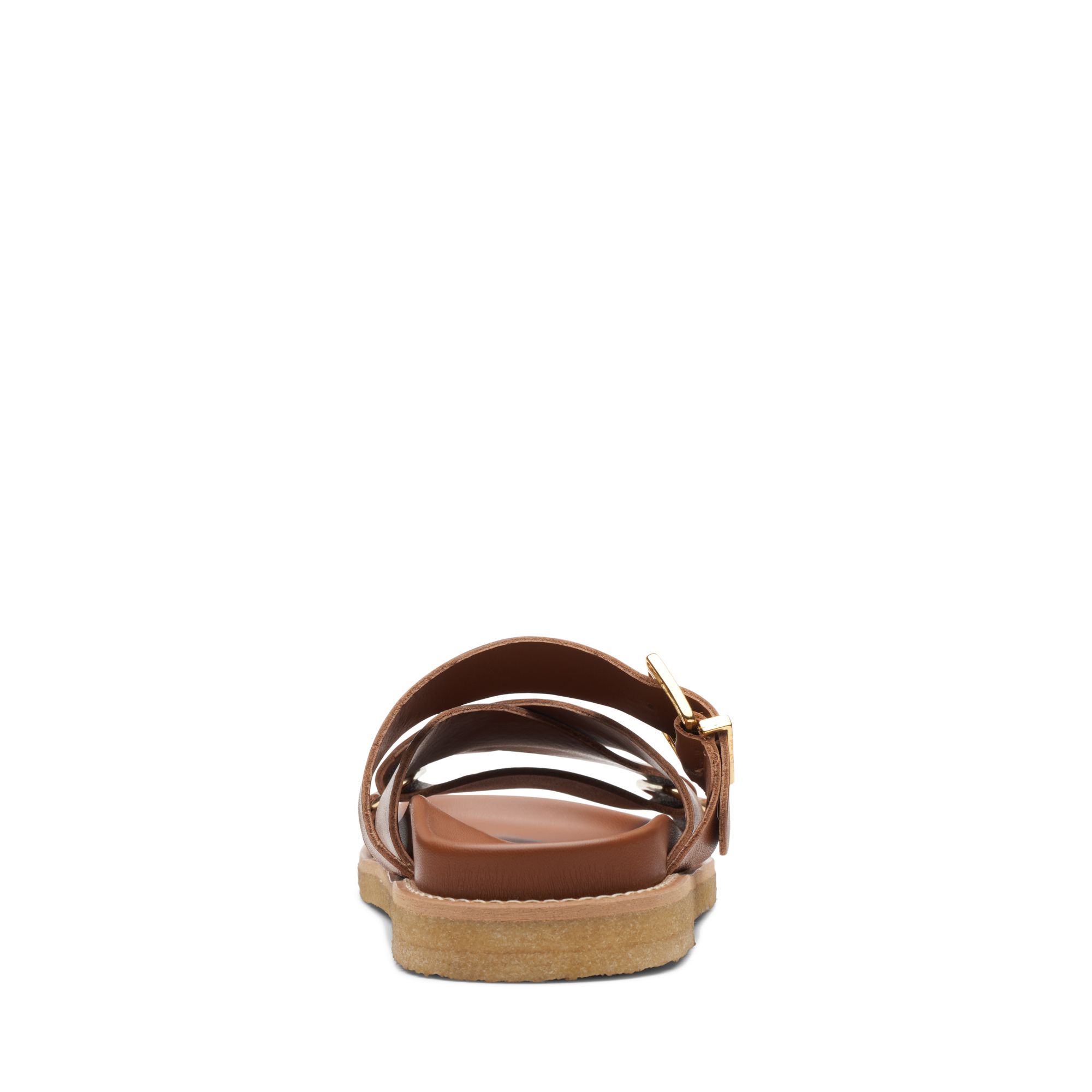 Women Sandals Desert Cross Tan Leather