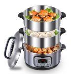 3-layer High Capacity Multi-function Appointment Timing Stainless Steel Steam Cooker Food Steamer Pot