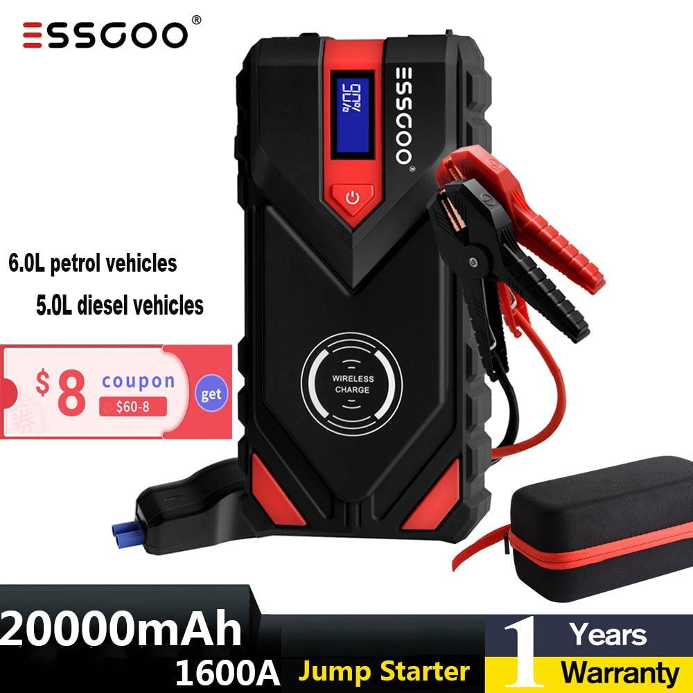 ESSGOO Car Jump Starter Power Bank 20000mAh 12V Starting device