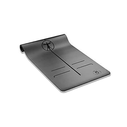 Modern Body Extra Thick Yoga and Fitness Mat �?Natural Friendly Eco Rubber- Yoga Mat, Vitruvian Black