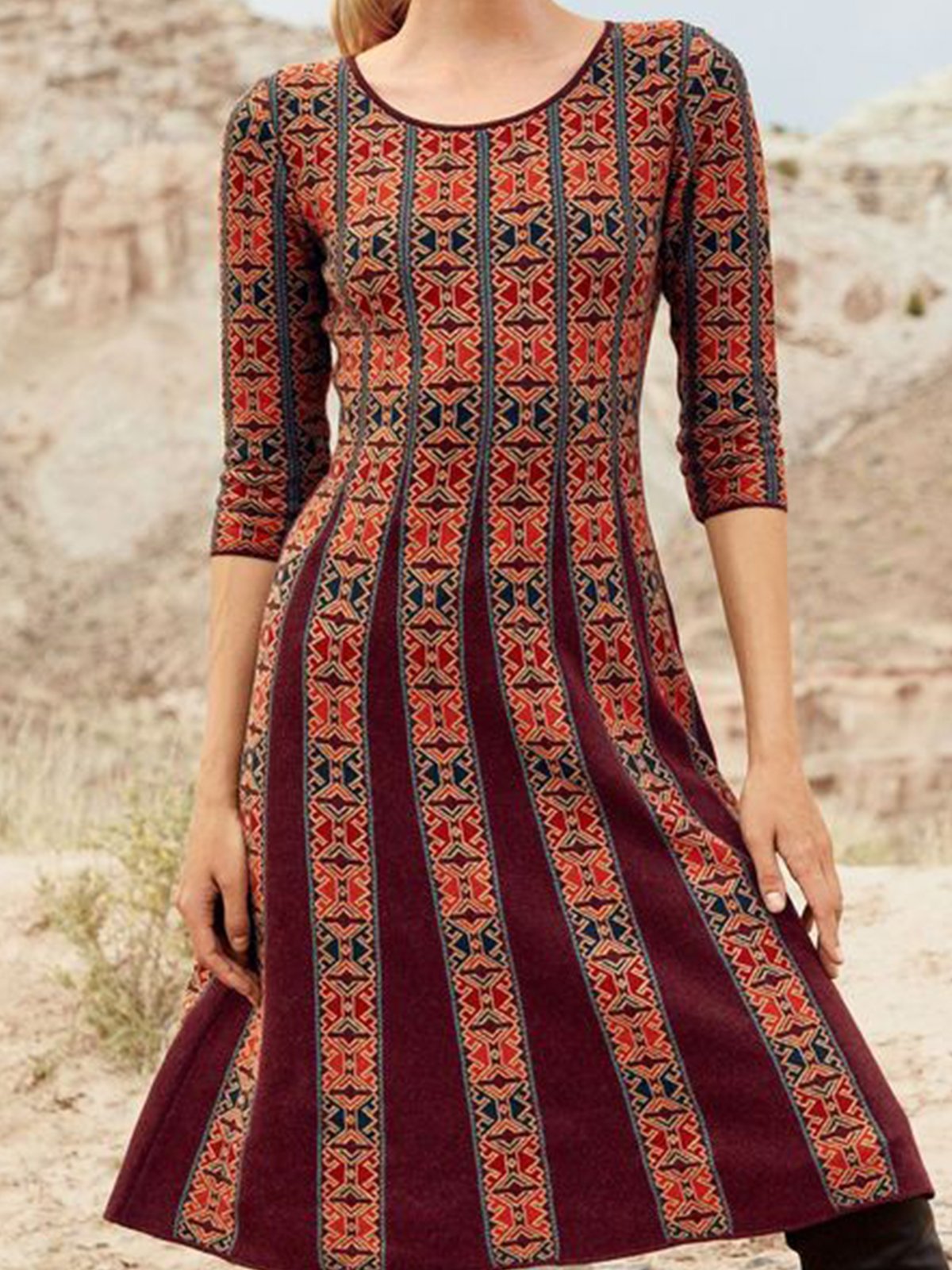 Vintage Round Neck Dresses