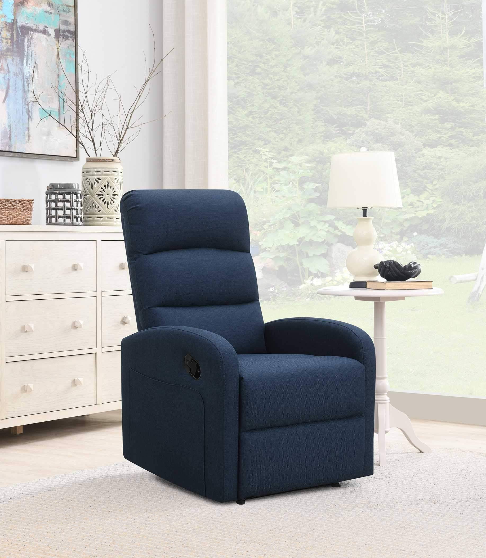 Relaxing Navy Blue Recliner Chair N270-379981