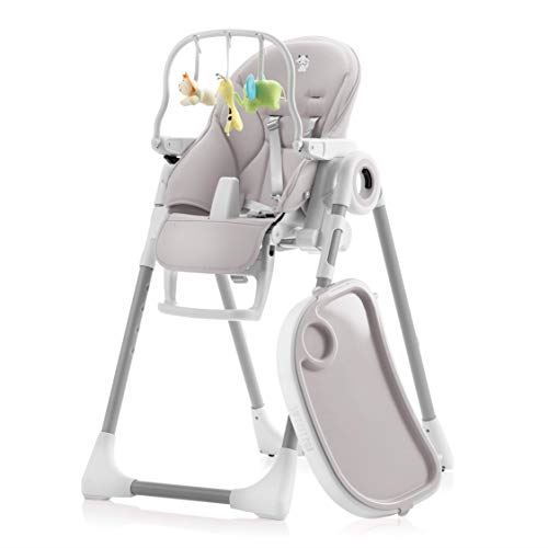 Adjustable, Grey Folding, Baby High Chair