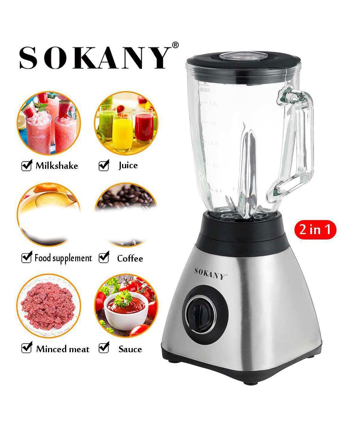 Powerful Stationary Heavy Duty Blender Smoothies Multifunctional