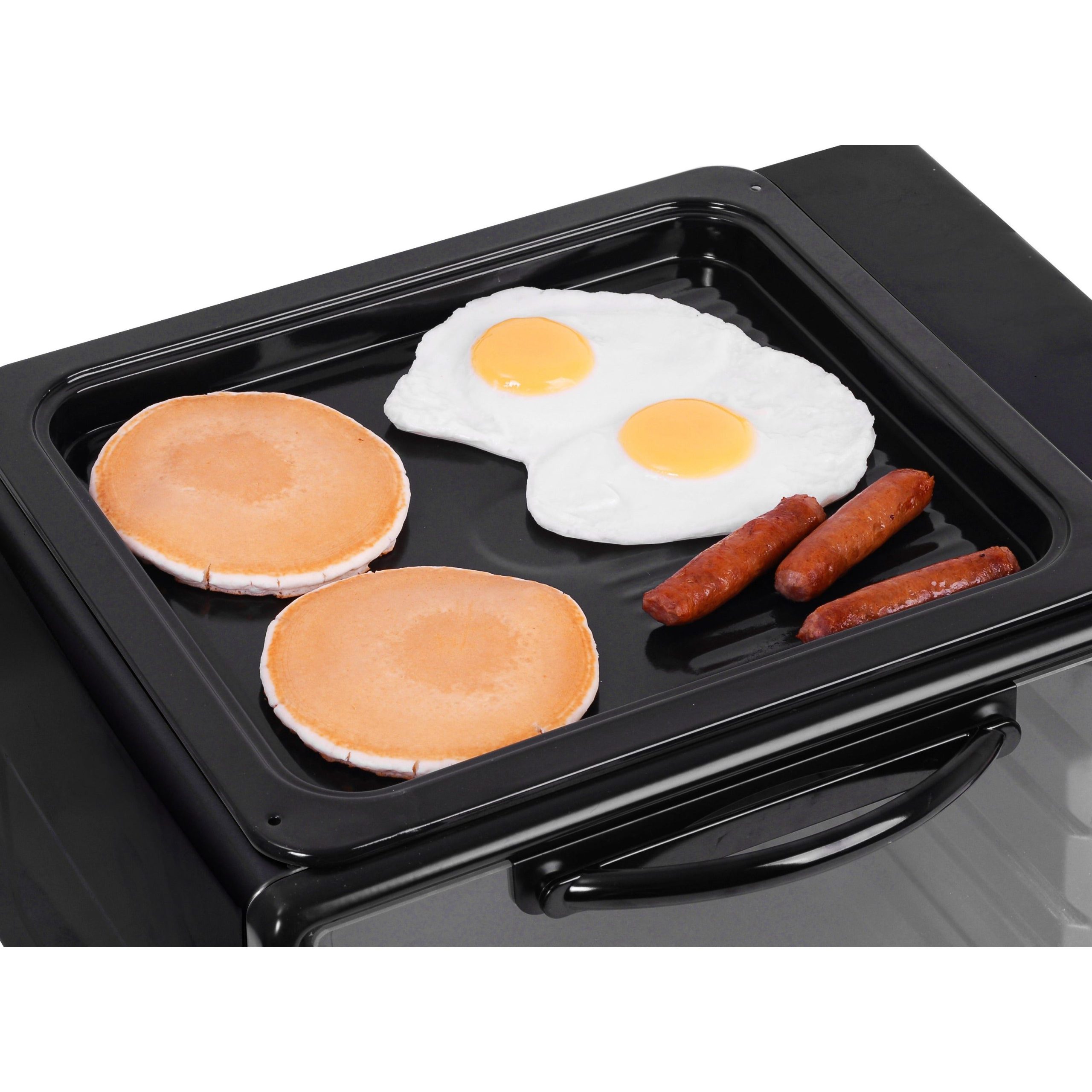 23L Countertop XL Rotisserie Toaster Oven with Top Grill & Griddle & Lid, 6-Slice