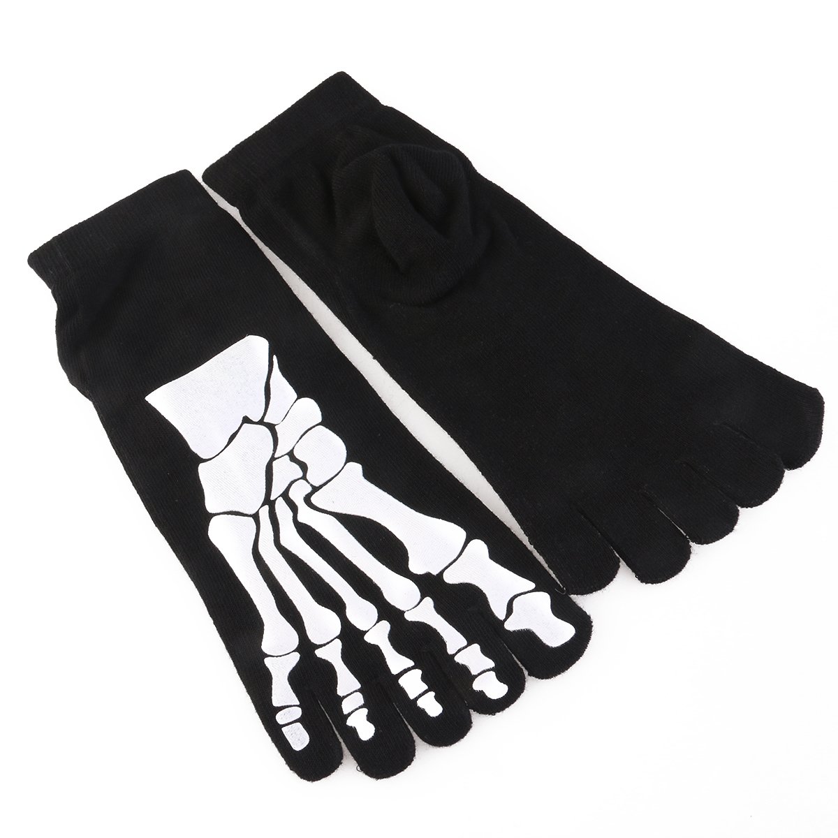 UEETEK 4 Paar Männer Fünf zehe Socken beiläufige Baumwollklauen Muster kurze Socken