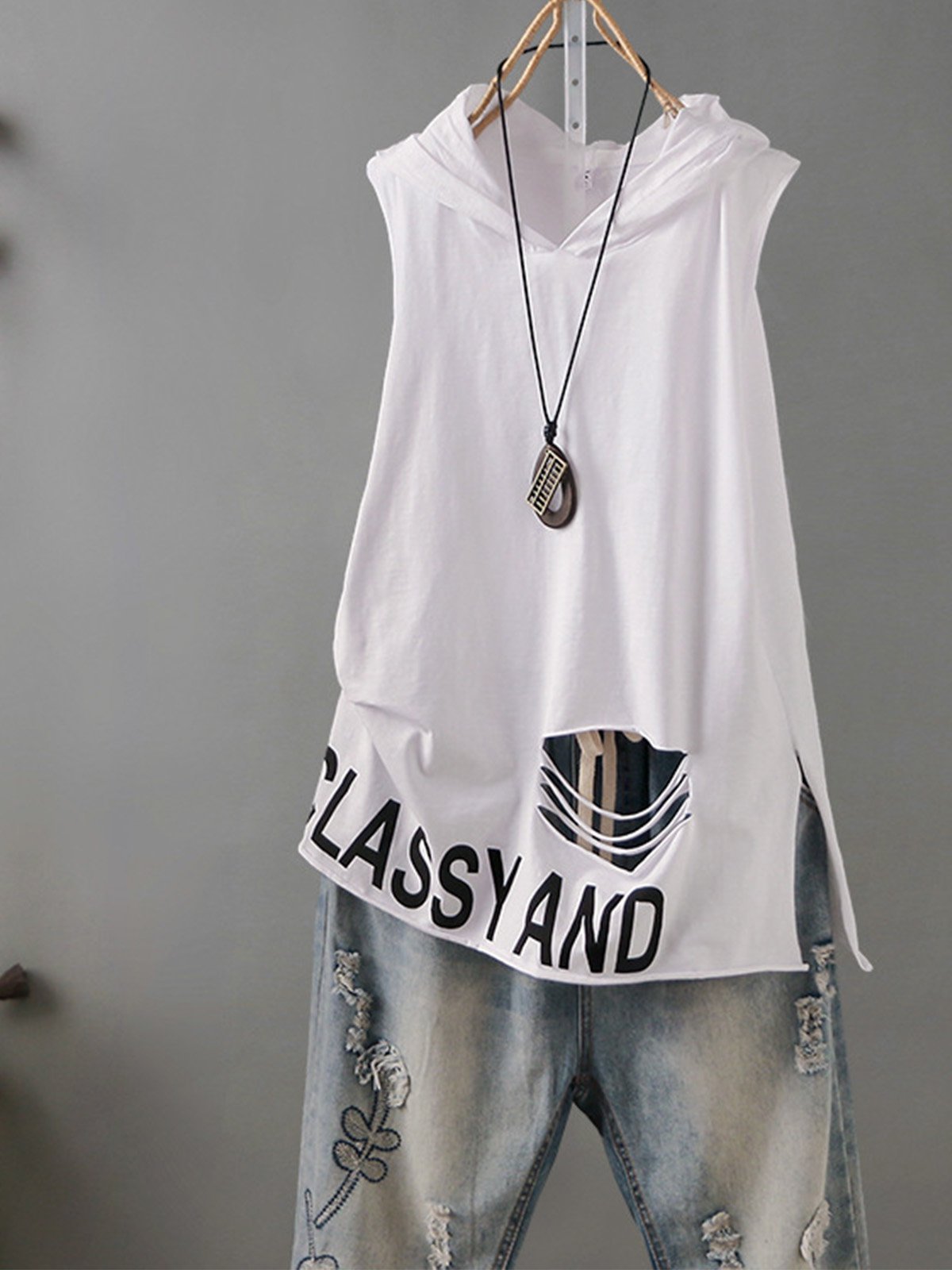 Plain Casual Cotton-Blend Shirts & Tops