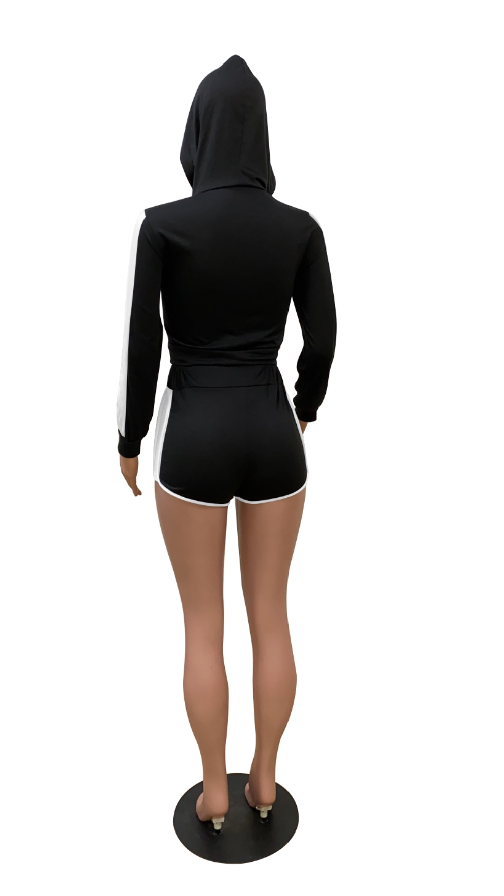 Fall Contrast Shorts Hoody Tracksuit