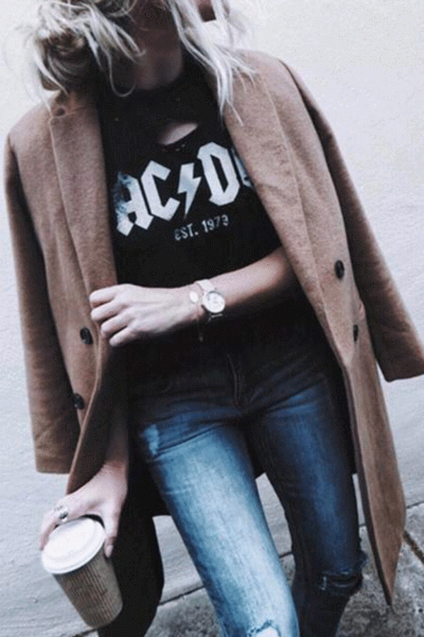 Medium And Long Double-Breasted Cardigan Coat