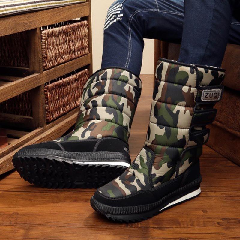 Womens Warm Flat Heel Oxford Winter Snow Boots