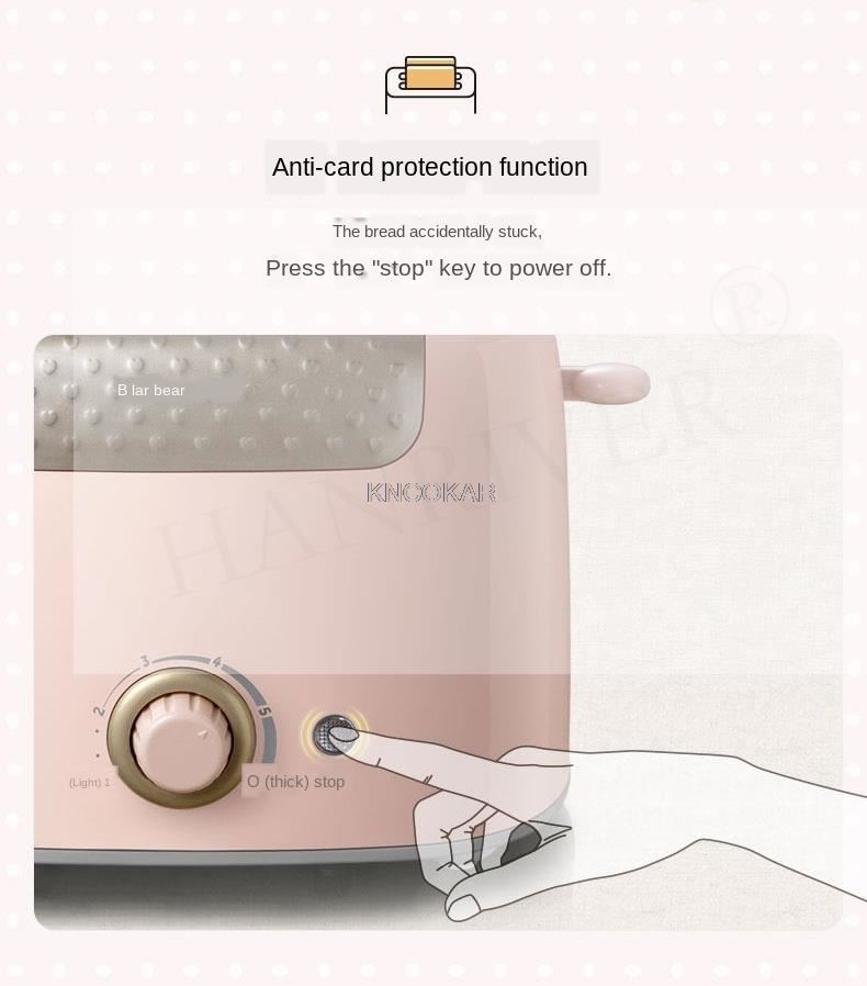 Electric Toaster Household Automatic Bread Baking Maker Breakfast Machine