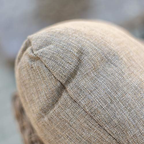 Walker Edison Estrella Modern 2 Piece Rattan Scoop Chair Set, Set of 2, Natural