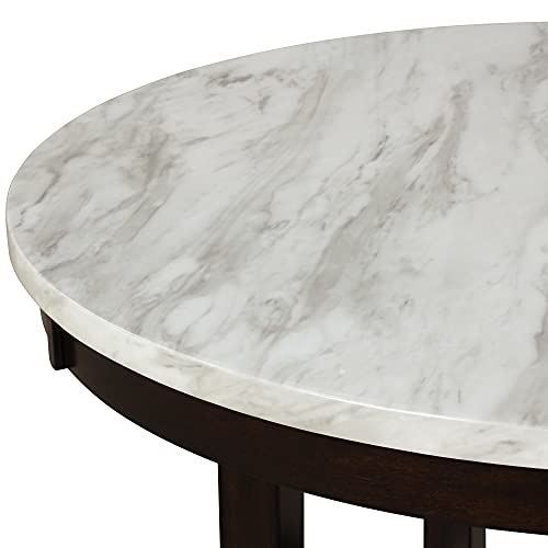 New Classic Furniture Celeste Faux Marble Round Dining Table, 47-Inch