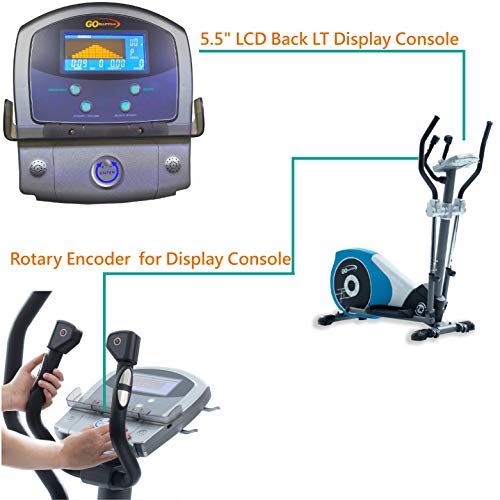 GOELLIPTICAL V-450T Standard Stride 17�� Programmable Elliptical Exercise Cross Trainer with Adjustable Arms and Pedals- Black & Blue