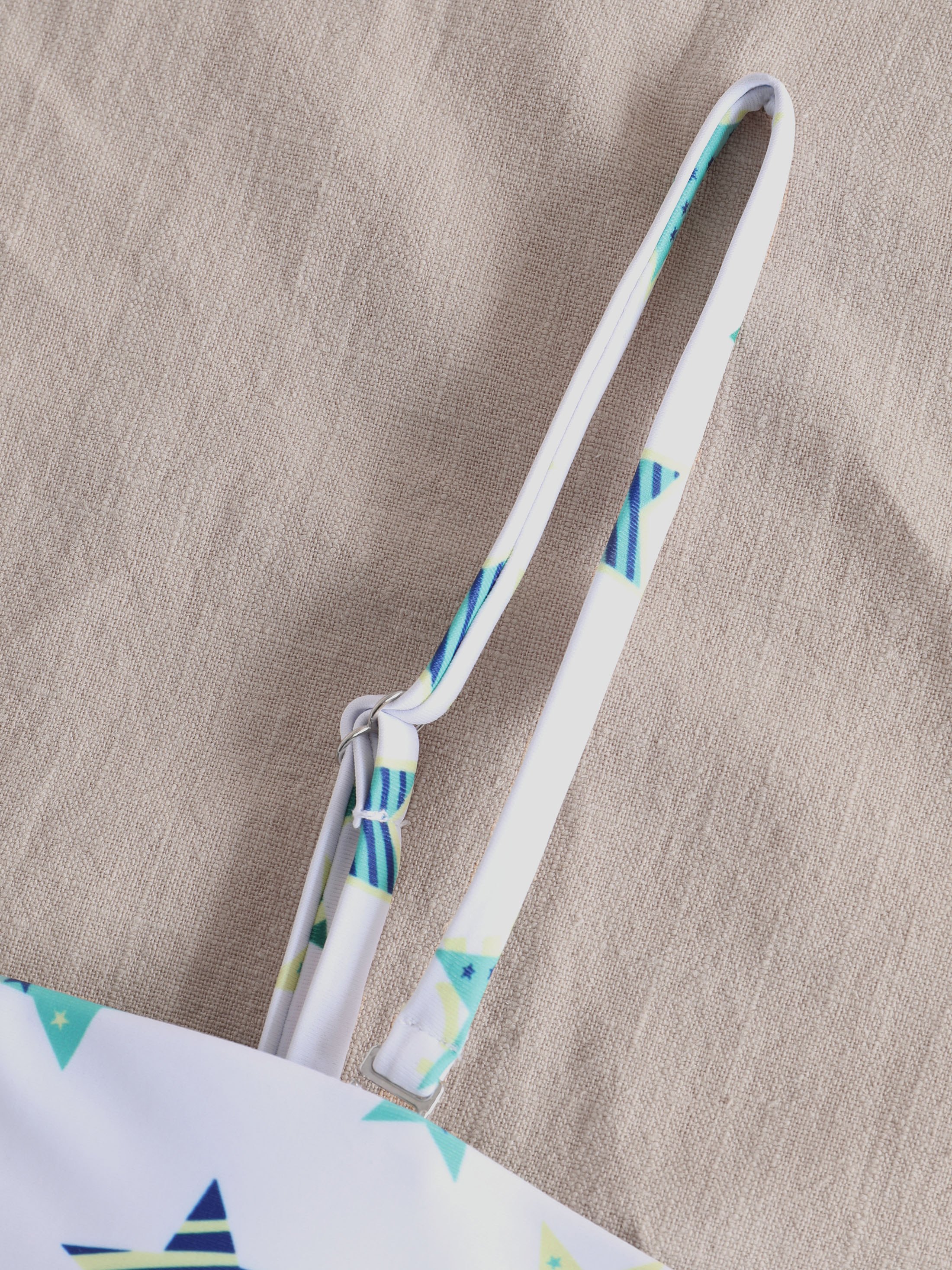 Stripe Star Print Strap Bikini