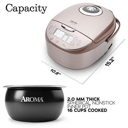 Aroma Professional Rice Cooker/Multicooker, 8-Cup Uncooked