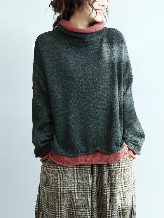 Loose Batwing Sleeves Knitting Sweater