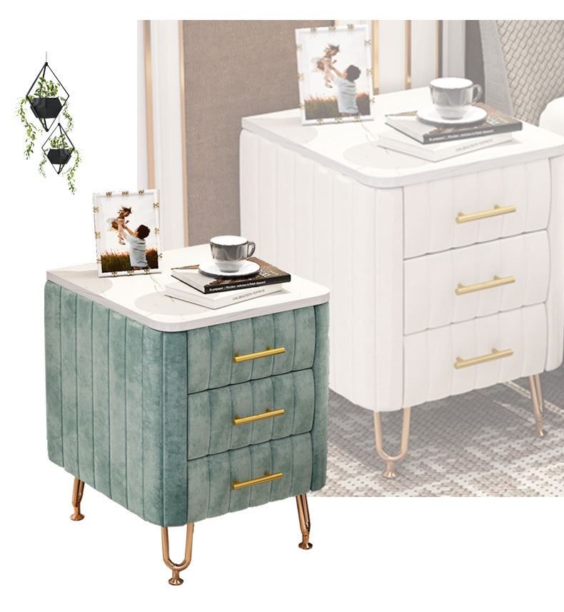 European Style Bedside Table Shelf Simple Modern Light Luxury Bedside