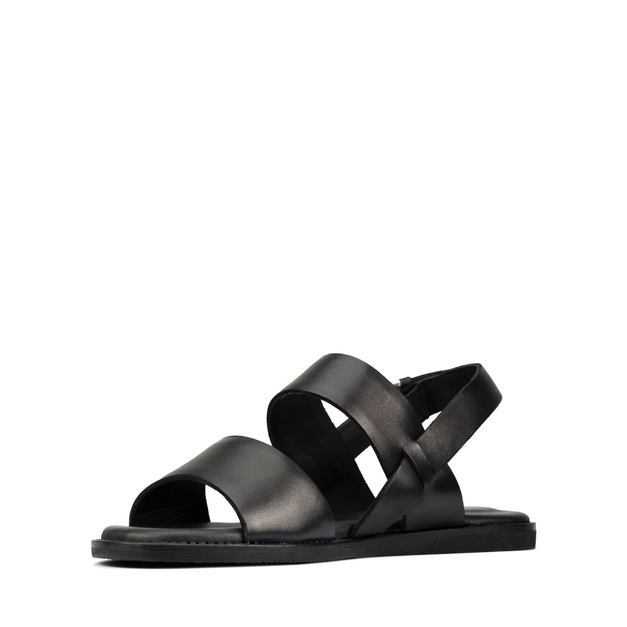 Women Sandals Karsea Strap Black Leather