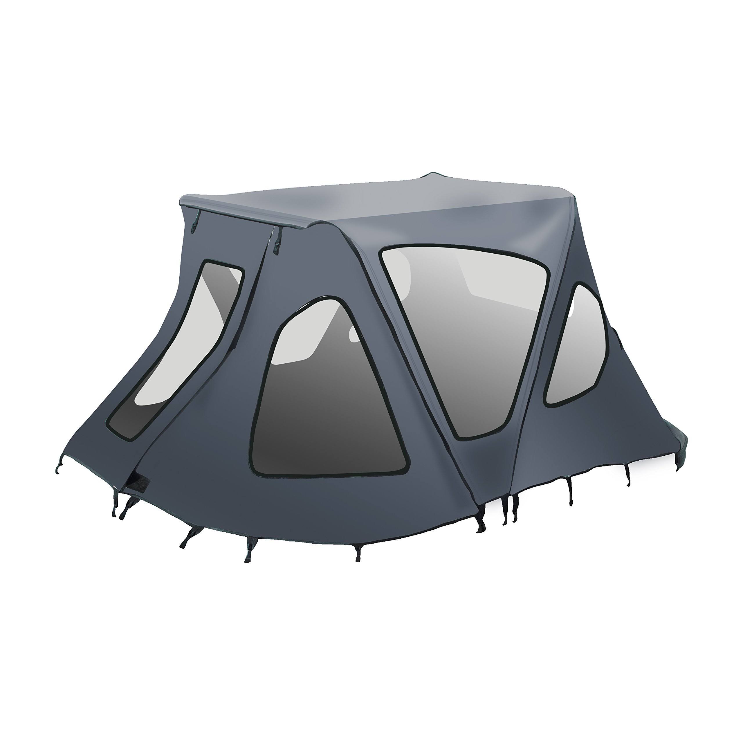 Aleko Bwtent380g Winter Canopy Boat Tent Rain Sun Wind Snow Waterproof Shelter Covering for Inflatable Boat, Gray